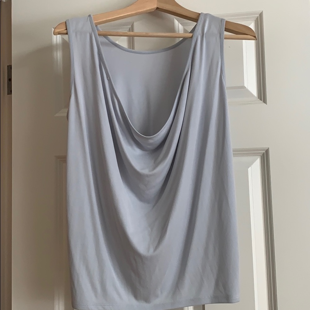 Bcbgmaxazria xsmall drape back greyish blue